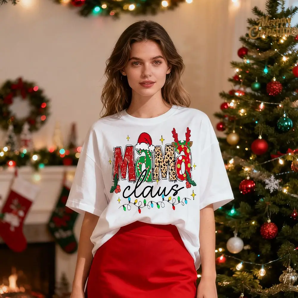 مجموعة ملصقات فينيل لنقل الحرارة ماما كلوز مكونة من 6 قطع لعيد الميلاد - سهلة القطع، تكييف بنفسك، للقمصان/القلنسوة/الحقائب