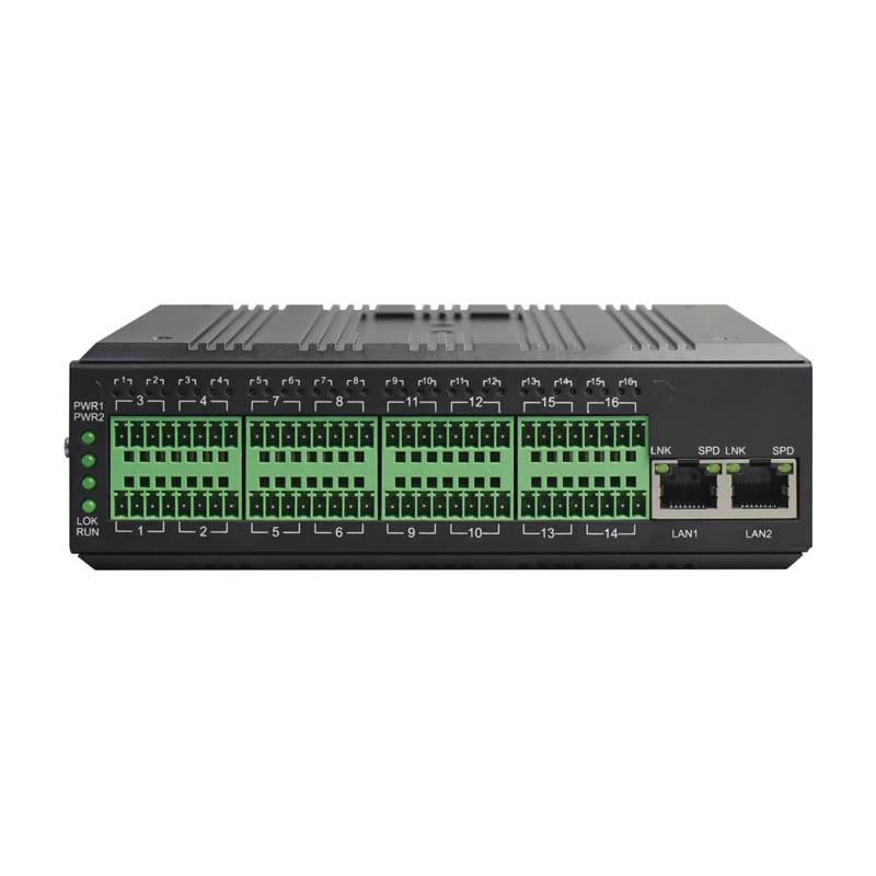 Apparecchiatura di trasmissione industriale ad alte prestazioni con guida DIN a 16 canali DI/DO/AI/AO LoRa