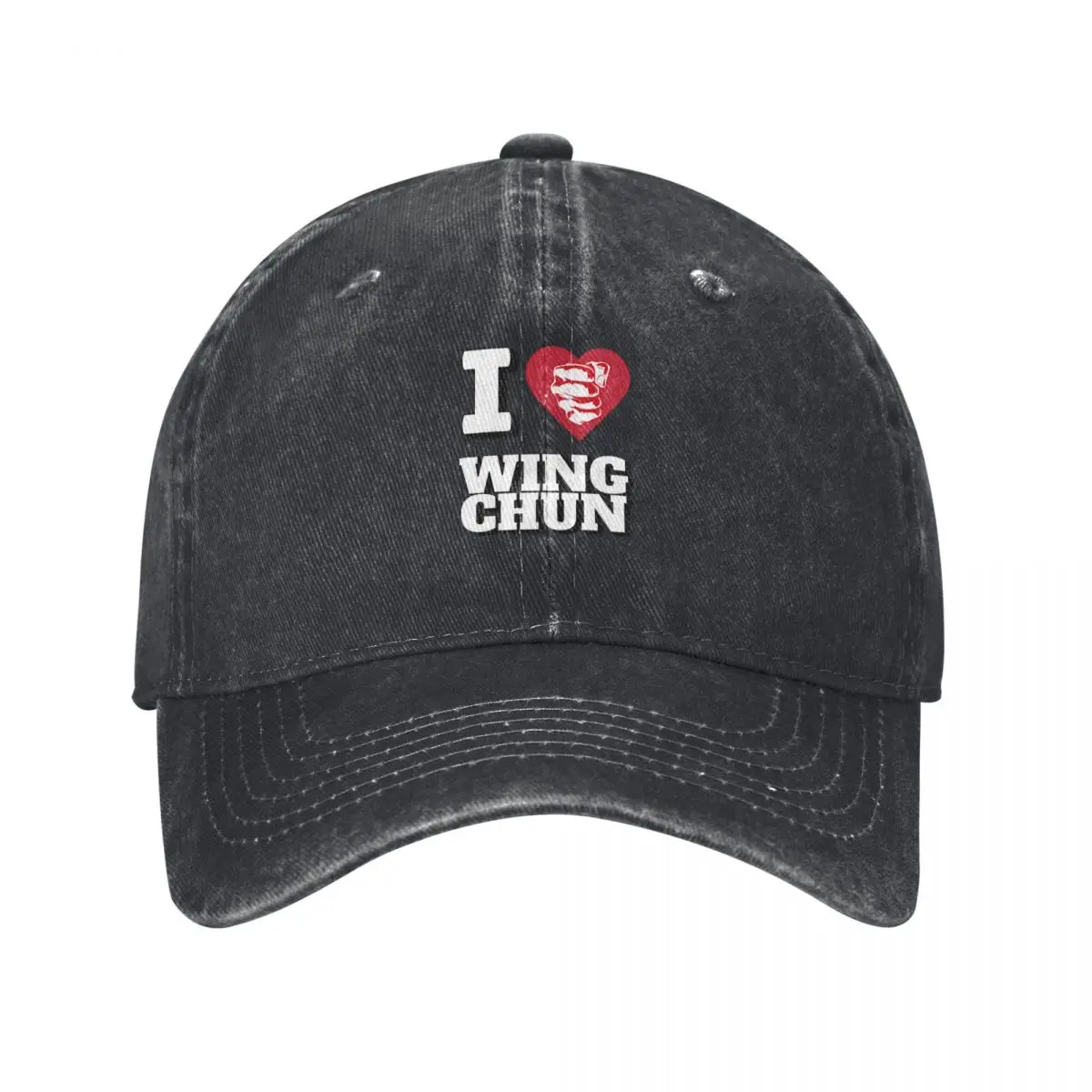 I Love Wing Chun Kung Fu Baseball Cap Trucker Hat Military Tactical Cap Snapback Cap Women's Men's