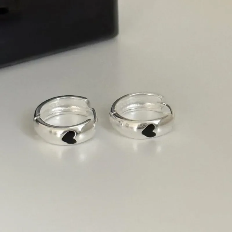 

925 Sterling Silver Heart hoop Earrings For Women Simple Temperament Exquisite Hot Semale Sexy Jewelry Gift