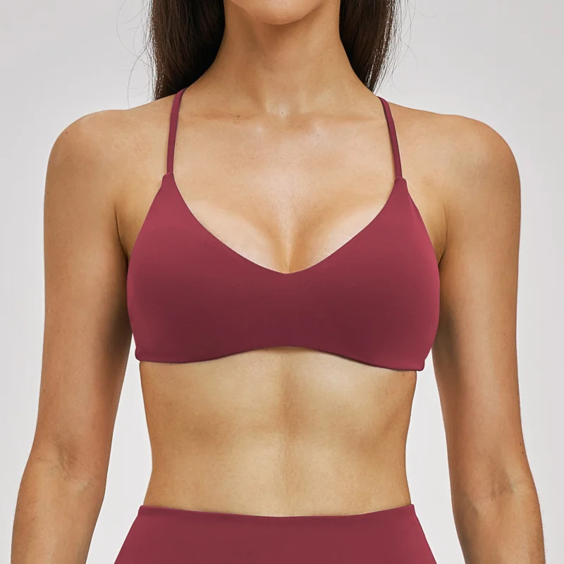 Backless Yoga Bra Gym Women Sports Summer Running Back Cross Underwear For Woman Breathable Female Slim Fit Fitness Workout Top image 5