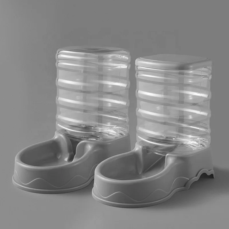 

Automatic Feeder With Rounded Plastic Food Bowl and Water Dispenser Non-Wet Mouth Anti-Knock Features