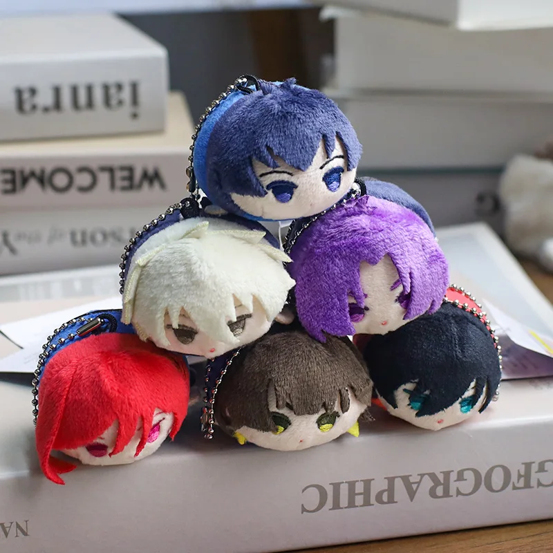 6cm Blue Lock Plush Keychains Cute Anime Pendants Bag Key Ring Key Chain Isagi Yoichi Nagi Seishiro Itoshi Rin Stuffed Doll Toys