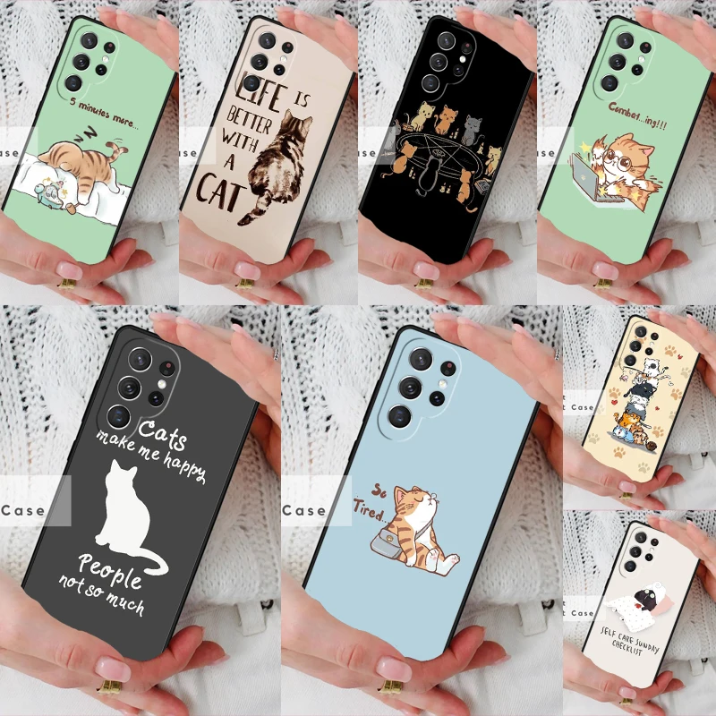 Funny cute cats Phone Cover Case for Samsung Galaxy S26 Ultra S20 FE Note 10 S24 S23 S21 S25 Plus S22