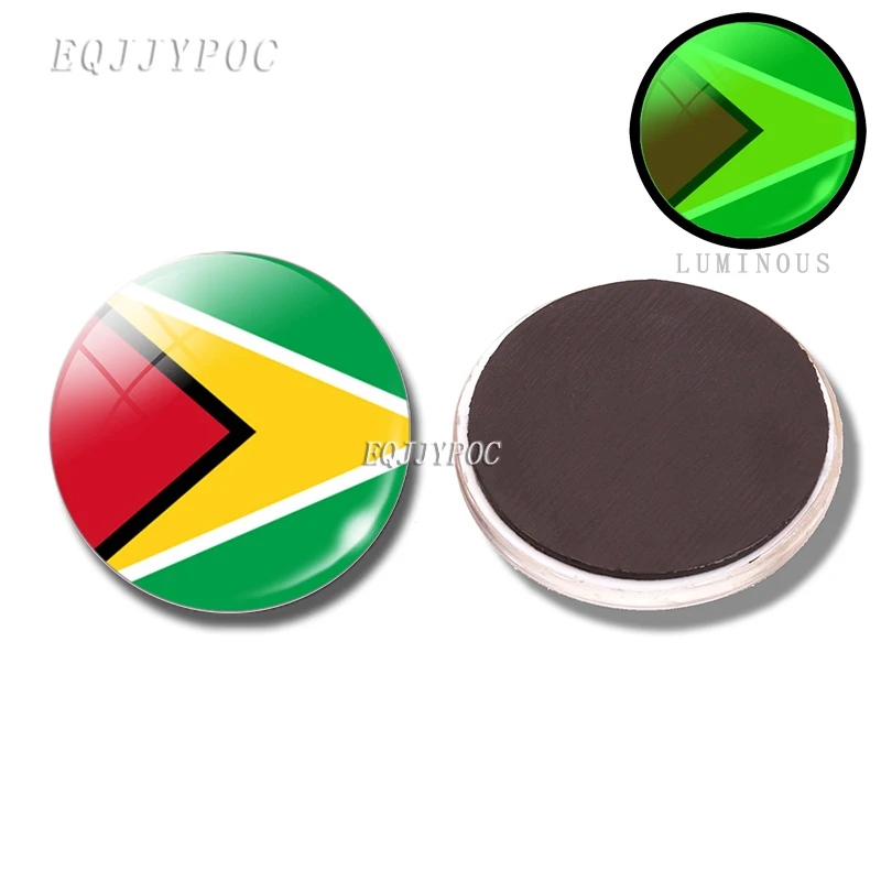 Luminous South America Flag 30MM Refrigerator Magnet fridge Venezuela Guyana Suriname Brazil Bolivia Paraguay Argentina Souvenir