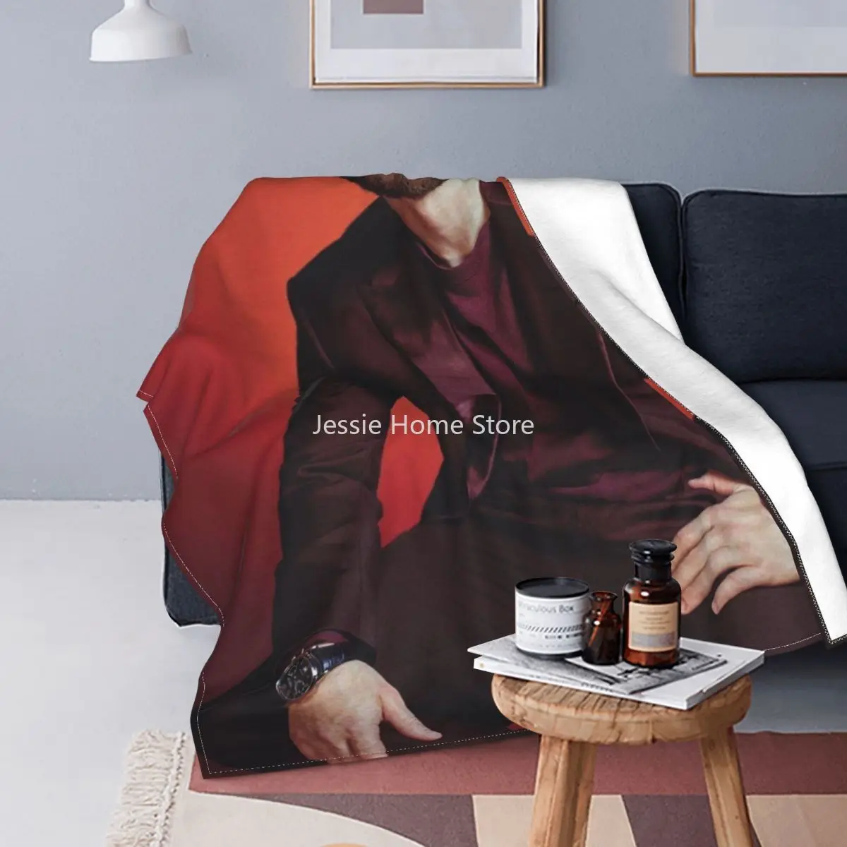 

Chris Evans Blanket Velvet Decoration Actor Director Multifunction Super Warm Throw Blanket for Bed Travel Bedspread