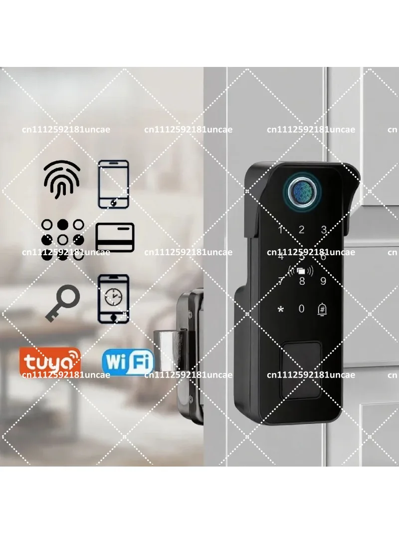 Waterproof Smart Fingerprint Door Lock with App Control, Anti-Pry Alarm, Keyless Entry for Outdoor Security Gate