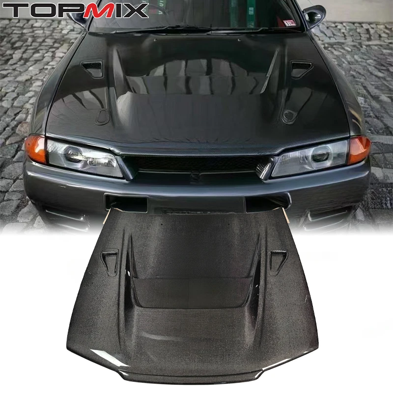 

Для Nissan Skyline GT-R R32 1989-1994: Вентилируемый капот двигателя из углеродного волокна