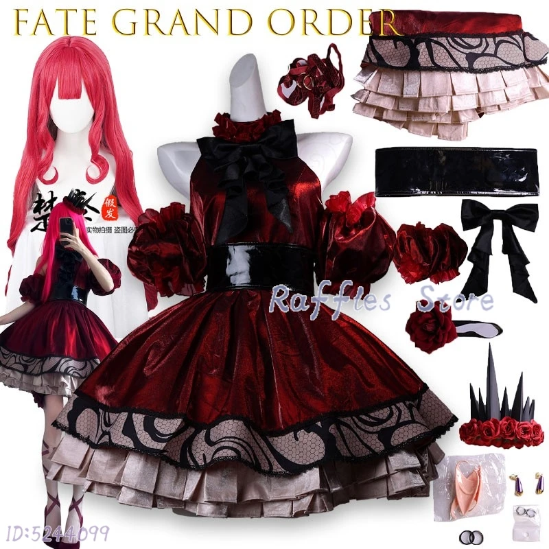 

Halloween Adults Baobhan Sith Fairy Knight Tristan FGO Cosplay CostumesFate/Grand Order girl red Lolita crown 2026 Carnival disf