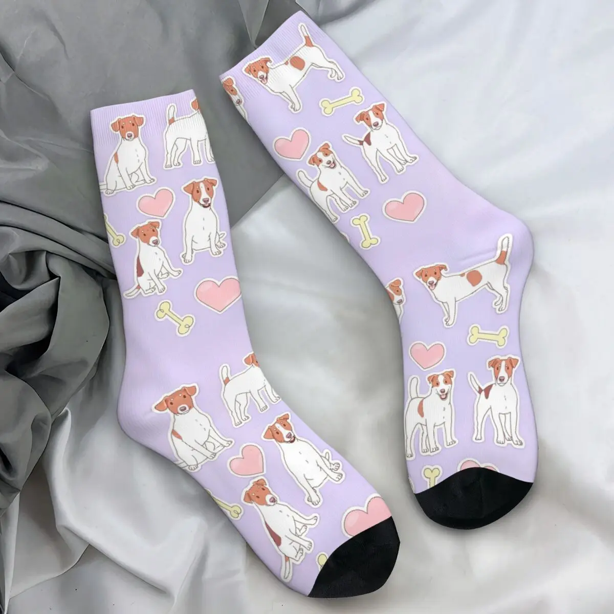 Jack Russell Terrier Dog Socks Autumn Stockings Kawaii Men's Warm Soft Socks Pattern Skateboard Anti Bacterial Socks