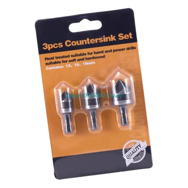 

R53F Professional Grade Countersink Bit Set 3 Pieces For Smooth And Accurate Work