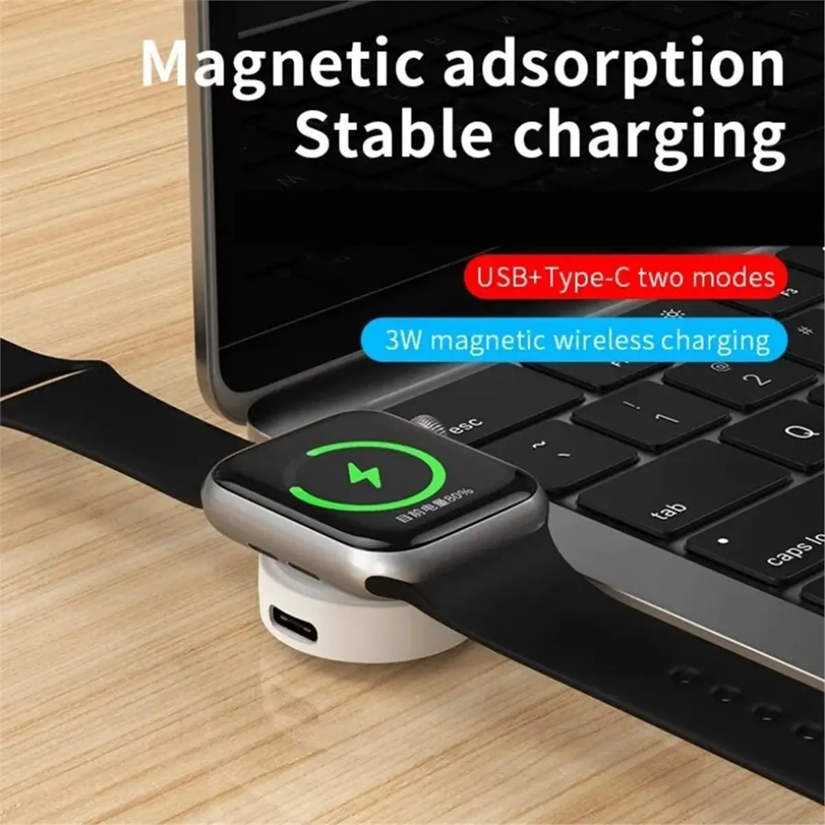 【Charger】 Magnetic Watch Wireless Charger for Watch 8 7 6 5 4 3 SE Ultra Dock Adapter Portable PD USB Fast Charging Station Whit