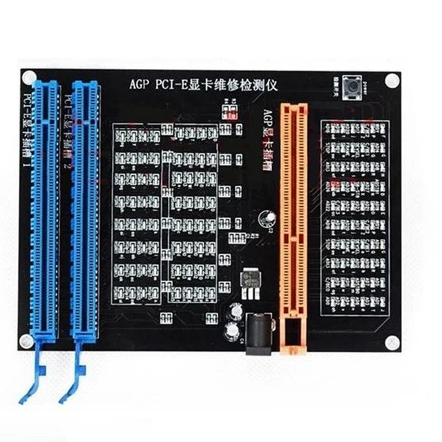 AGP PCI-E X16 dwufunkcyjny miernik do gniazdka wyświetlacz obraz Tester karty graficznej narzędzie diagnostyczne karty graficznej