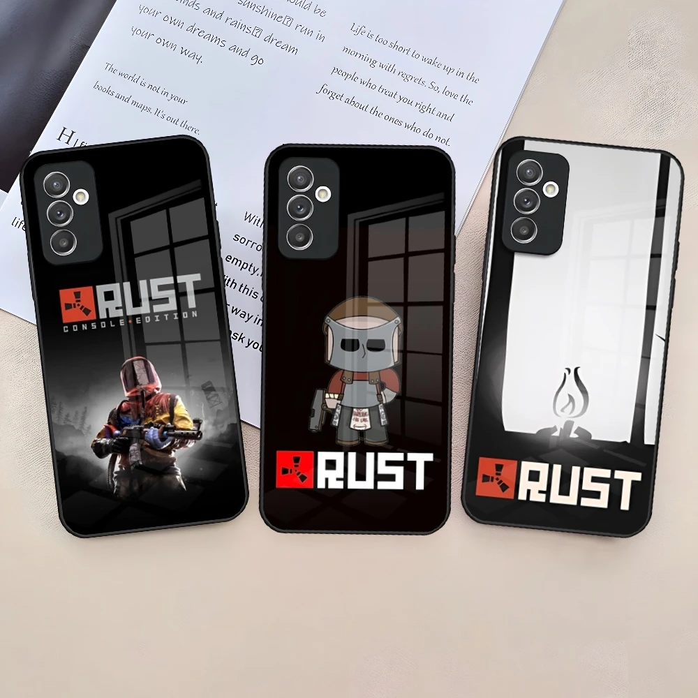 RUST Game Phone Case for Samsung Galaxy S24 S23 S22 S21 S20 A24 A34 A54 A53 Note20 M54 Fe Ultra Plus Glass