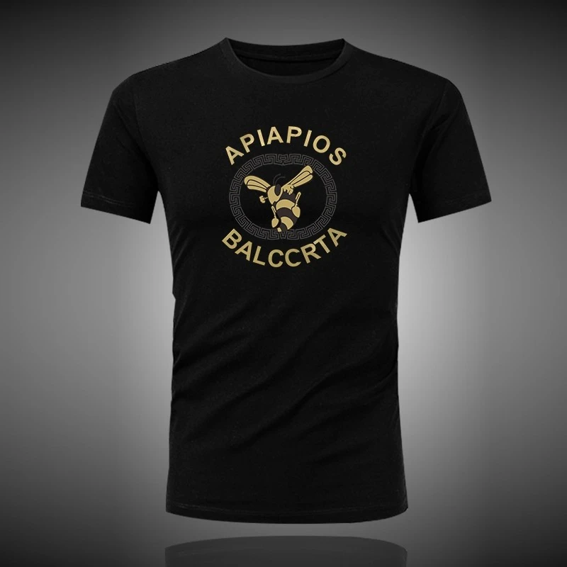 

High-quality cotton-patterned T-shirts for men and women in summer 2025 loose and casual short-sleeved for outdoor sports 072439