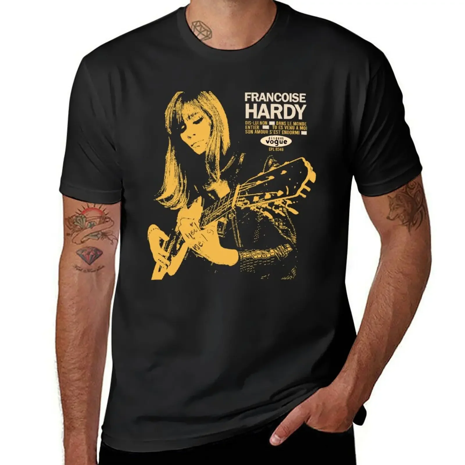 

Guitar Girl Retro Hardys T-Shirt blue archive blacks T-shirts man t shirts for men graphic