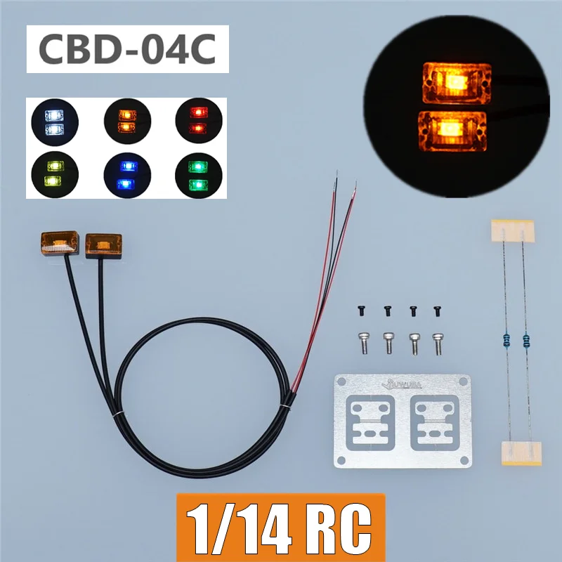 JUWUBA 1:14th Scale LED 3V Position Lamp Side Light for Tamiya RC Truck SCANIA 770S R620 VOLVO BENZ Arocs MAN TGX Car
