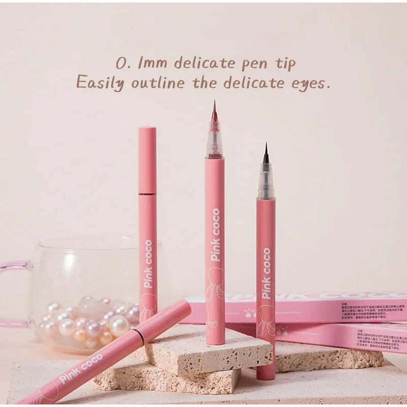 Eyeliner Fine Long-term Waterproof Quick Dry  Matte Smooth Lasting For Lying Silkworm Eyeliner Pen