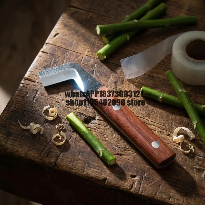 W18 HSS Grafting Knife, Professional Budding Cutting Tool for Fruit Trees Gardening Plant Grafting Pruning