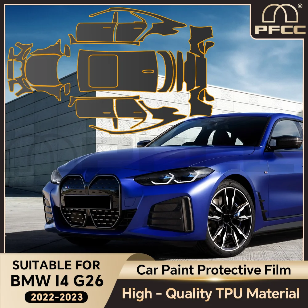 

Pre-cut For BMW I4 G26 2022 2023 TPU 8.5Mil TPU Paint Protection Film PPF Bra Car Body Bumper Clear Anti-scratch Resistant Cover