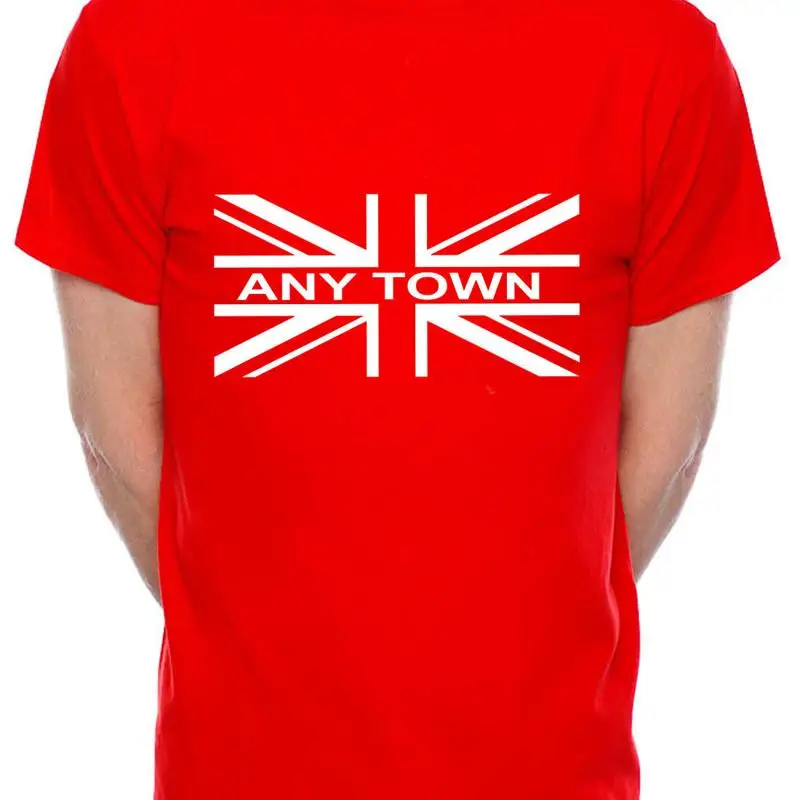 تي شيرت رجالي مخصص Union Jack Any Town Name Sport Club Name