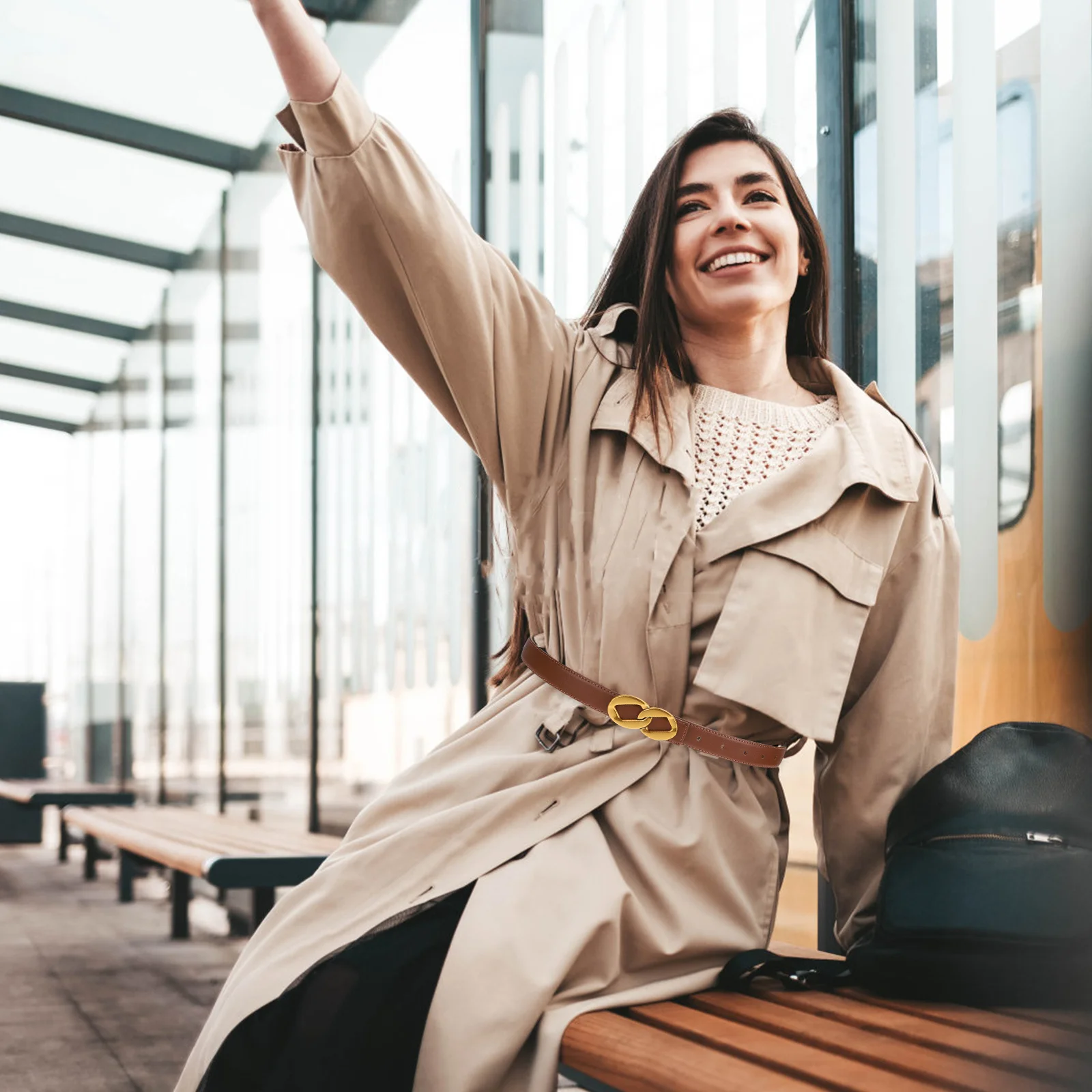 

Vintage Lady Waist Belt Adjustable Design Stylish Accessory Jeans Pants Dresses Formal Casual Time Birthday Anniversary Gift