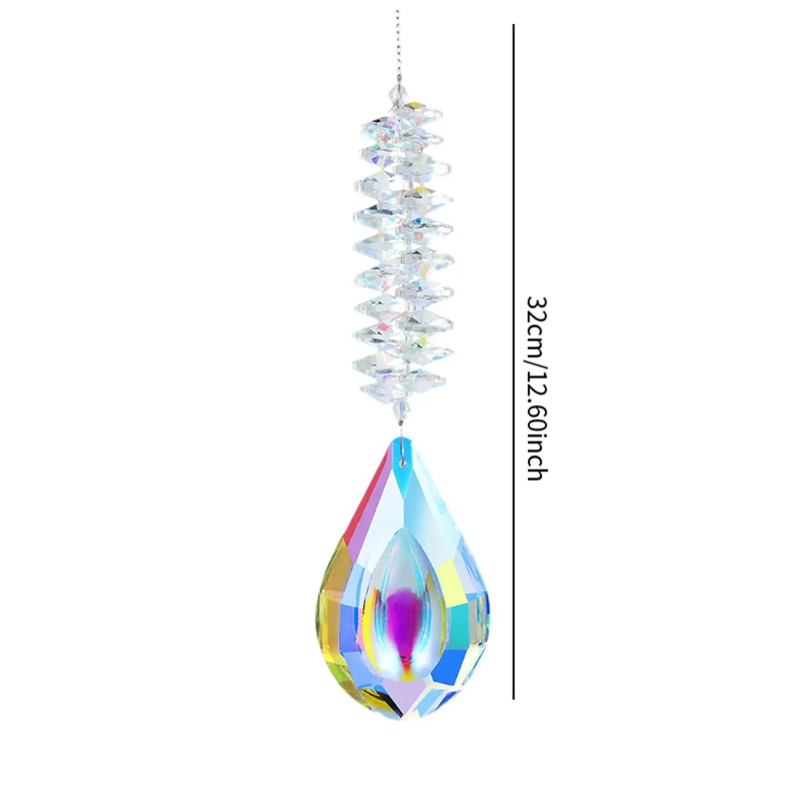 بريزم قلادة زجاجية معلقة ديكور مكتب المنزل غرفة نوم داخلي هدية سحر حلية #6