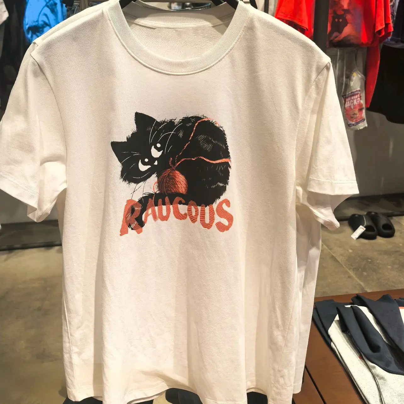 

Cute and fun cat, versatile pure cotton women's short-sleeved T-shirt, loose and casual in summer