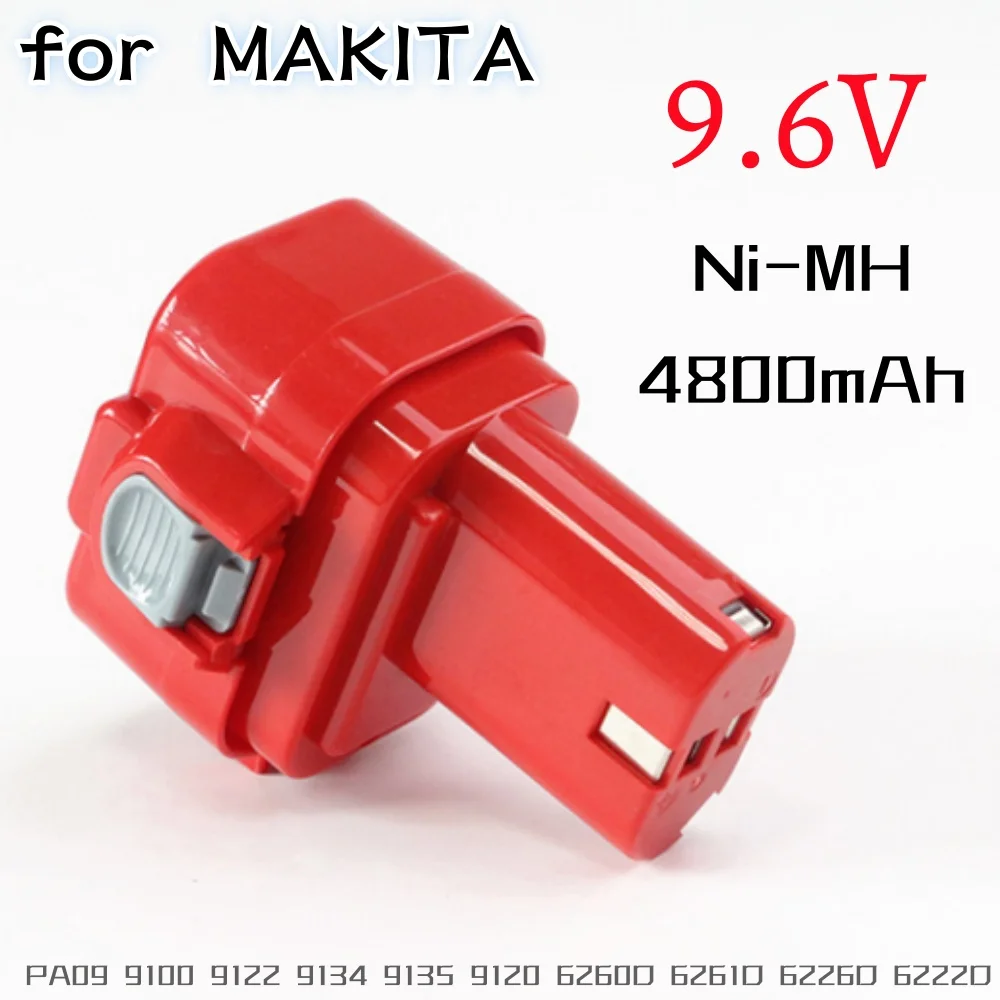 

4800mAH 9.6v For Makita PA09 9120 9100 9100A 9133 Rechargeable Battery Ni-MH Power Tools 6226D 6908D 6503D 6991D Battery