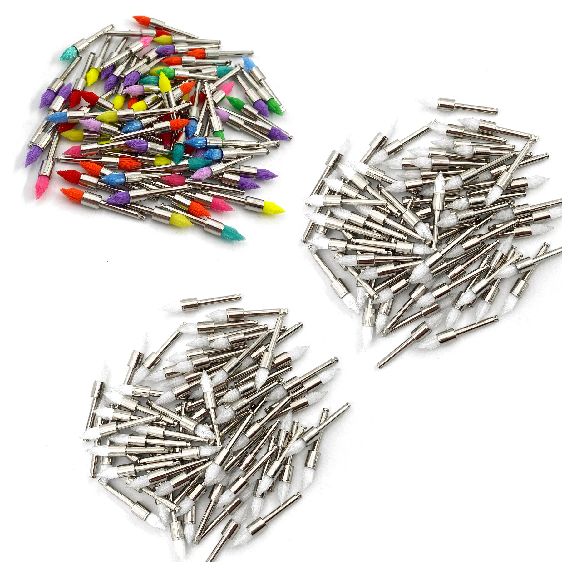 50Pcs Dental Disposable Polisher Nylon Bristle Brush Polishing Brushes Teeth Whitening Prophy Used for Stain Removal and Polish