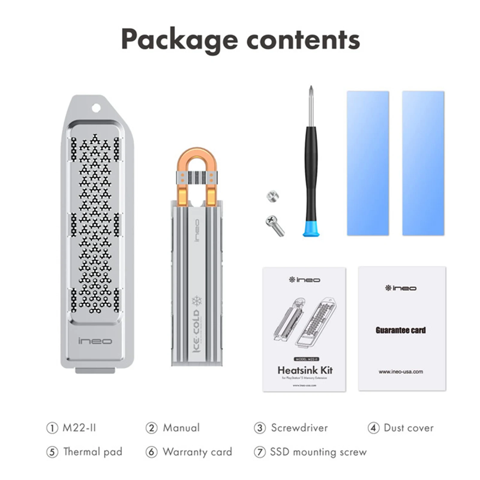 

Для PS5 M.2 NVME 2280 SSD-радиатор из магниевого алюминиевого сплава SSD-радиатор с пылезащитной крышкой для Playstation 5, внутренний
