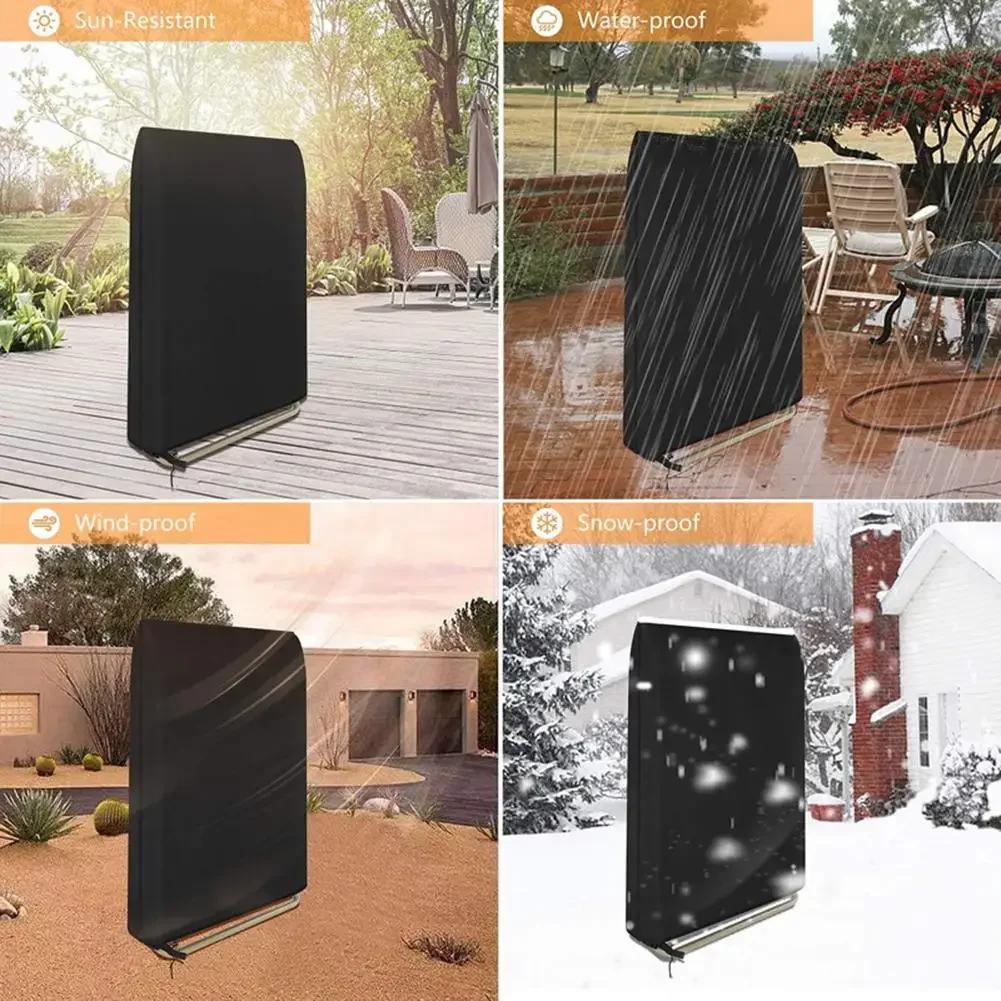 Garden Furniture 210D Fabric All-Weather Cover 110x71x20 34 Cm Compatible With Various Chairs Easy To Clean For Folding Chairs
