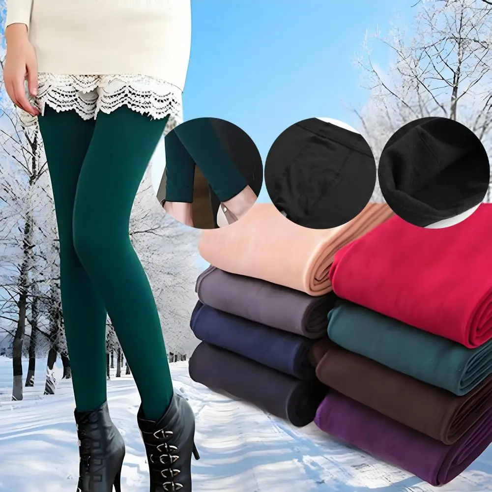 Elastic Pants Women’s High Waist Leggings Elastic Pantyhose Butt Lifting Thick Casual Yoga Pants for Comfortable Wear