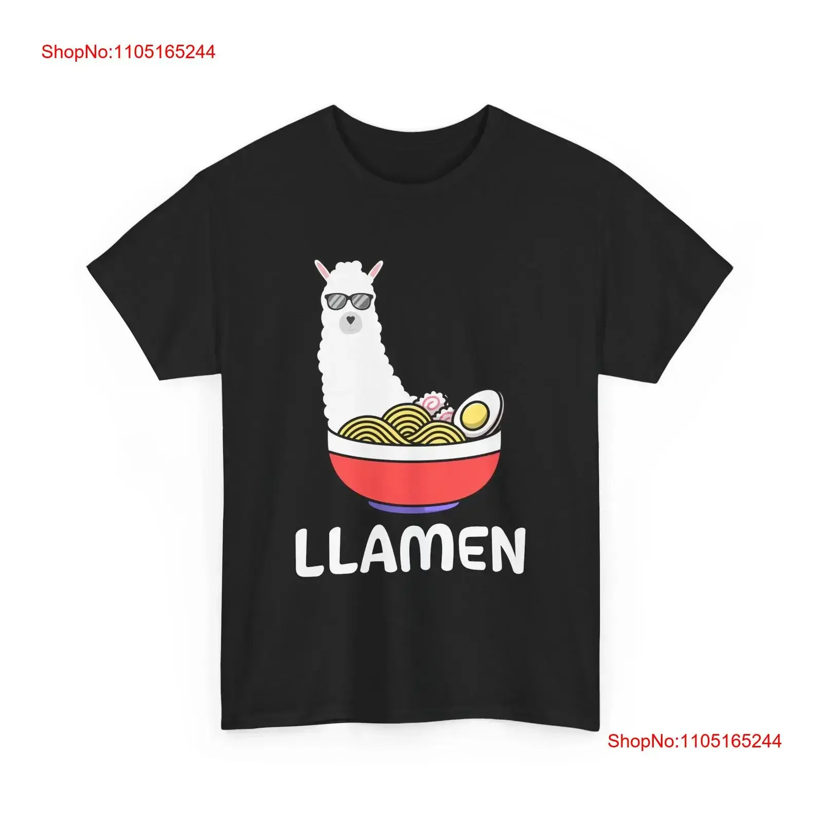 Llama T Shirt Llamen with Ramen Bowl Animal Lovers vintage Washed fashion Comfortable Slightly Versatile streetwear Stretched