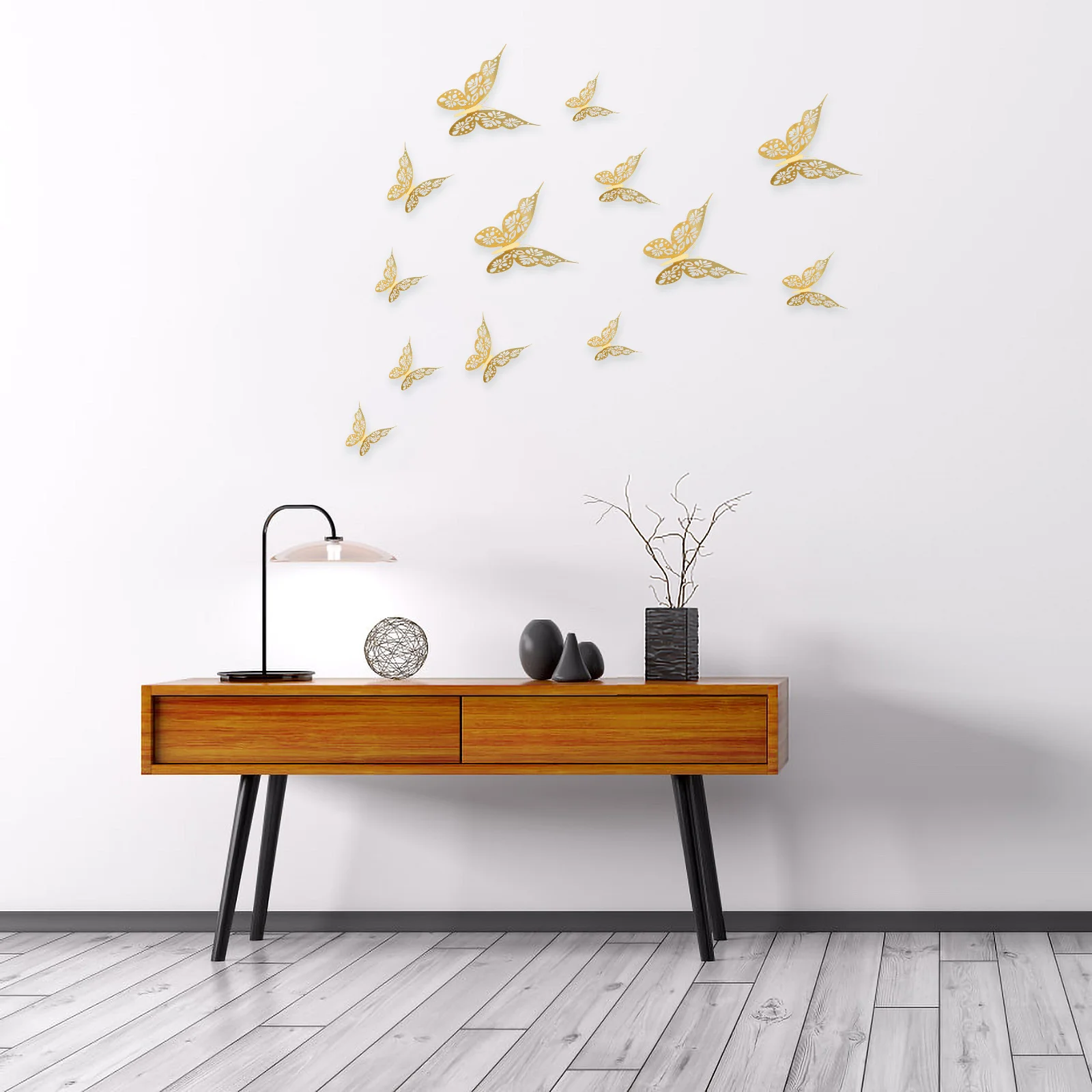 

24Pcs Simulation Butterfly Hollow-Out Paper Crafts Exquisite DIY Materials Party Home Decorations Hollow-Out Paper