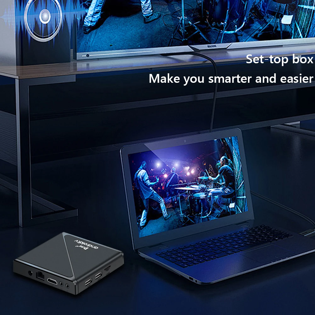 2.4G&5G Dual WiFi BT5.0 Video Set Top TV Box Allwinner H313 رباعي النواة Android 14 جهاز تحكم عن بعد صوتي رقمي HD 8K 4K