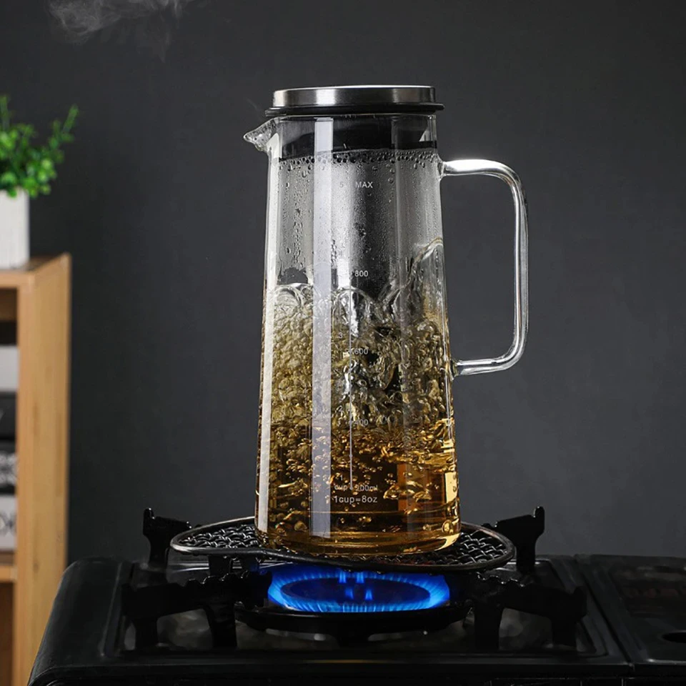 1000/1400ML Glass Cold Brew Coffee Pot with Filter 4-8 Cups Water Bottle Extracted Espresso Coffee Maker Juice Kettle for Home