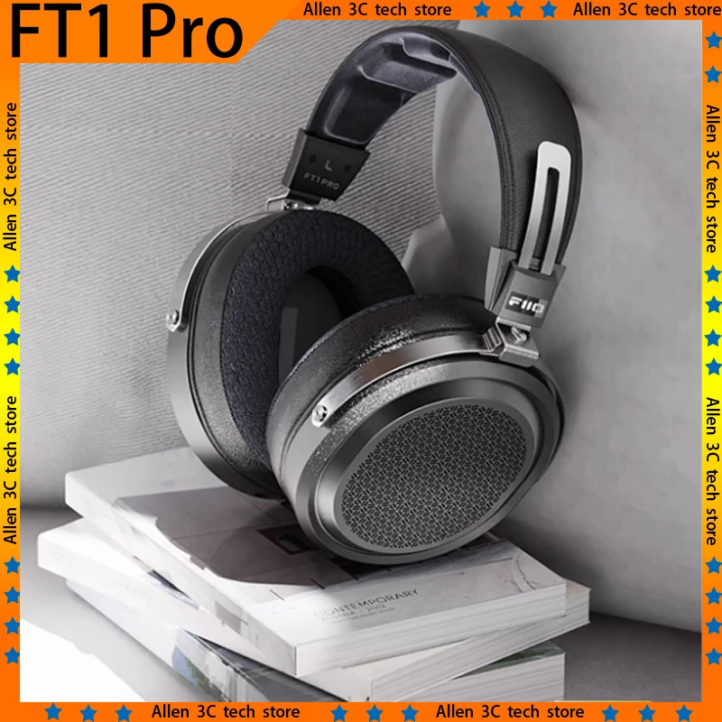 Original Fiio FT1 Pro HIFI Headphones Open Flat Diaphragm Earphones Gaming Headset 3.5mm/4.4mm Interchangeable Music Headphones