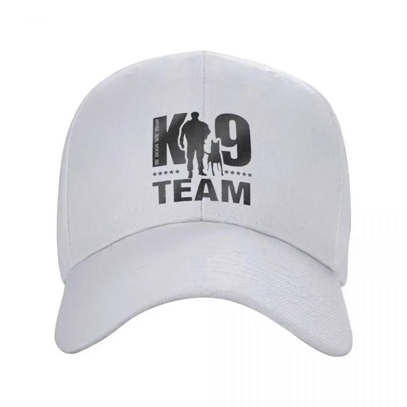 Personalized K-9 Team K9 Unit Malinois Baseball Cap Women Men Breathable Belgian Shepherd Dog Trucker Hat Streetwear