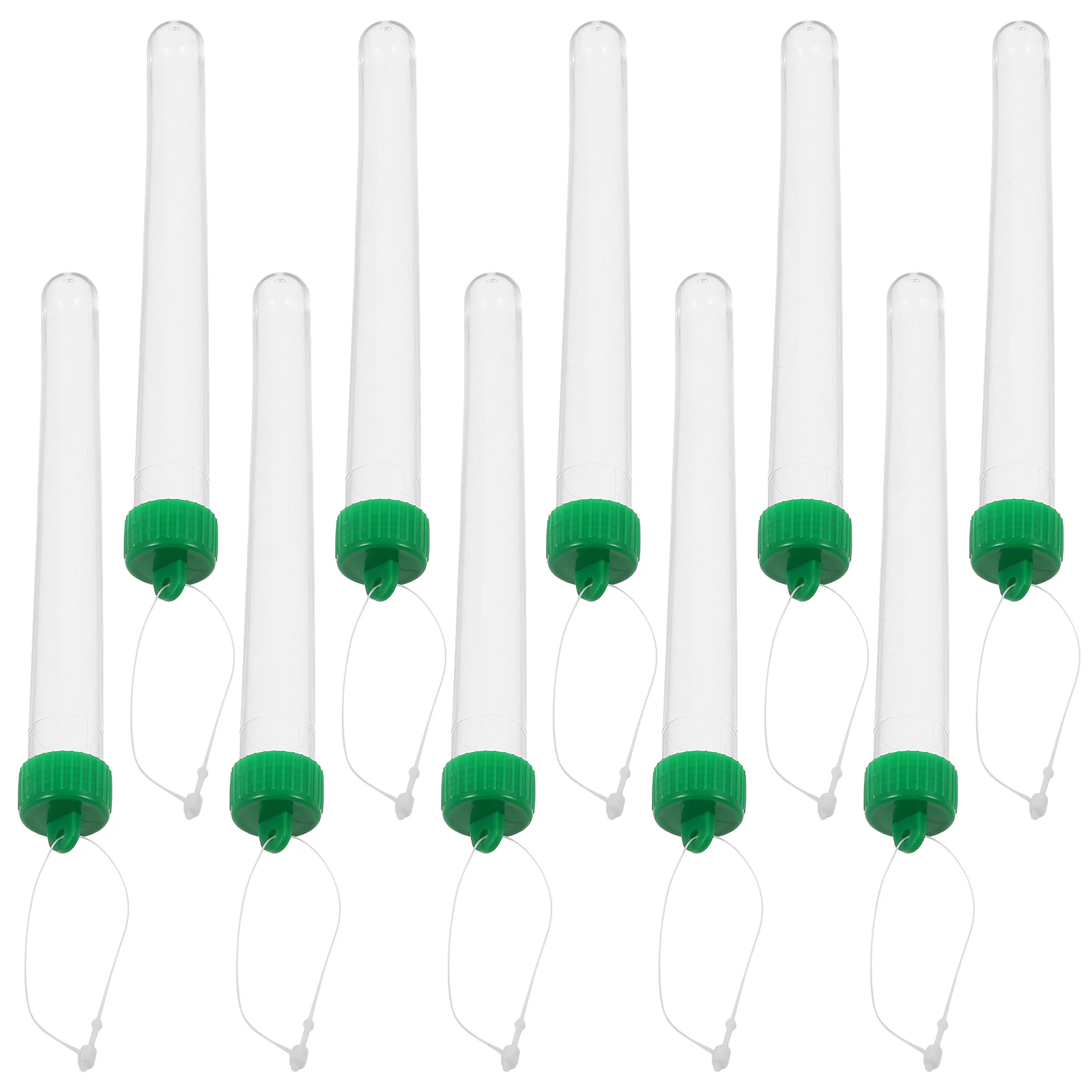 10 Pcs Tubes With Caps Test Tubes Clear Small Vials Clear Vials with Caps for Sample Storage Laboratory Bottles