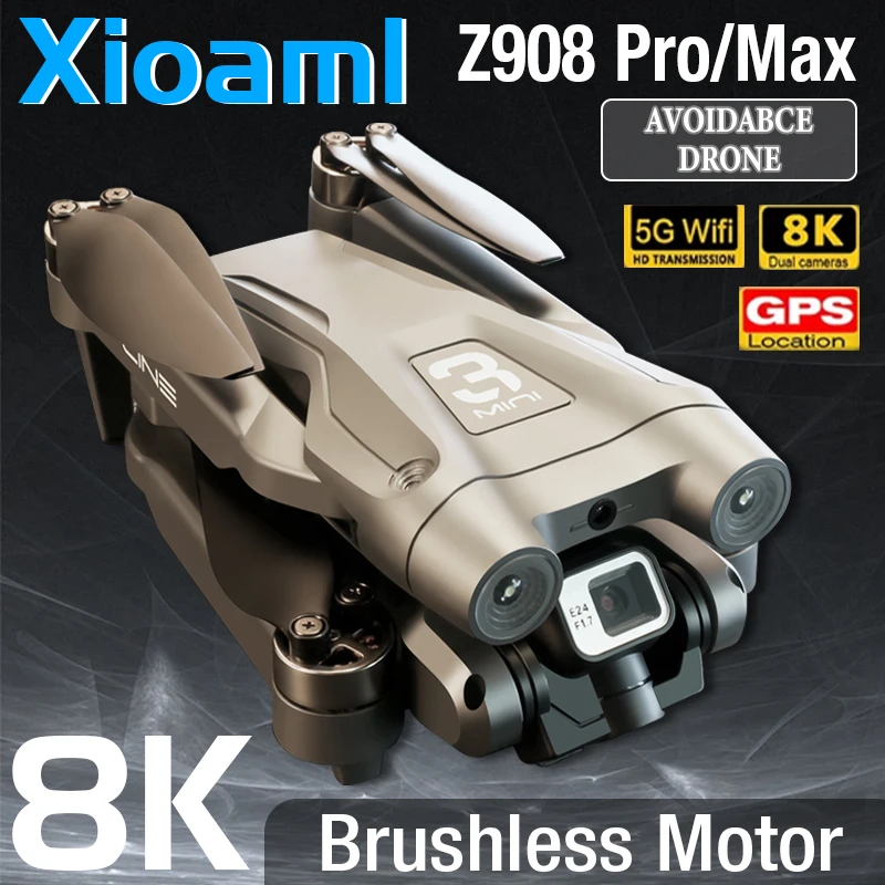 

Мини-Квадрокоптер Z908 Pro/max, 8K, с GPS