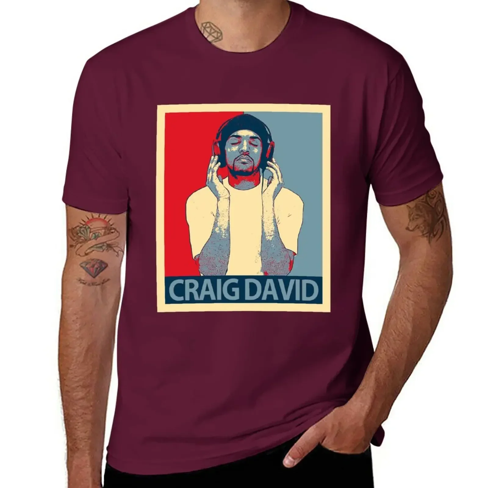 quick drying cute clothes mens t shirts casual stylish Craig David trending T-Shirt  mens clothing harajuku graphic t shirts