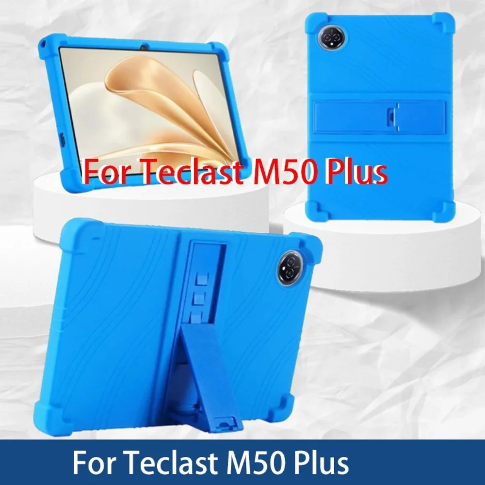 

Чехол для планшета Funda Teclast M50 Plus 10,1 дюйма, чехол с подставкой и 4 подушками Shockpfoof, мягкий силиконовый чехол