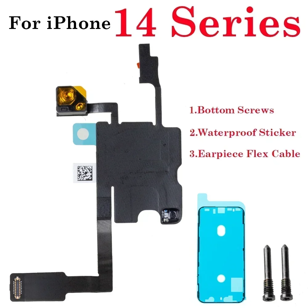 Earpiece Proximity Light Sensor Face Recognition Function Ribbon Flex Cable for IPhone  14 Plus Pro Max NO Speaker