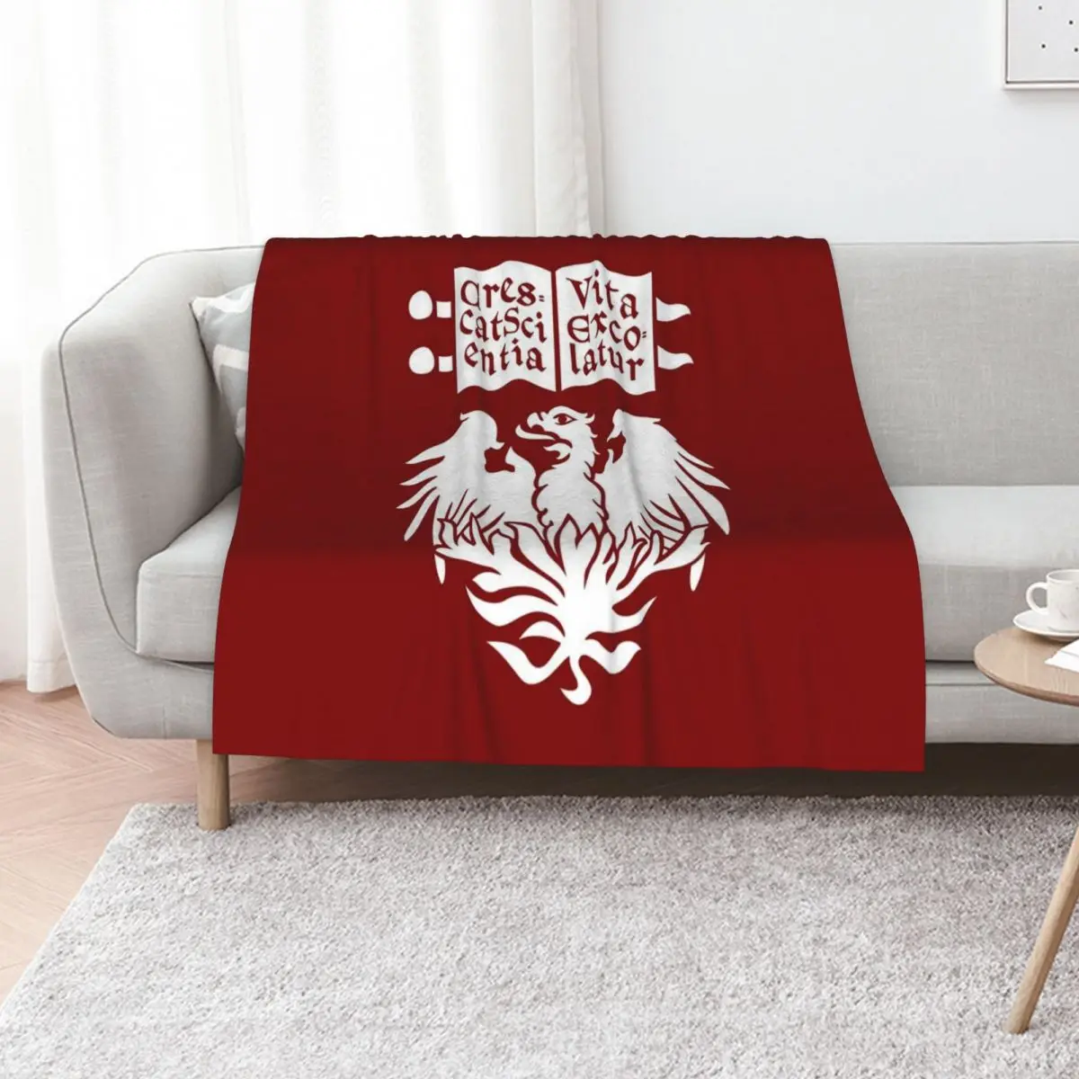 The University of Chicago icon Throw Blanket Stain Resistant Cozy Warm Blanket