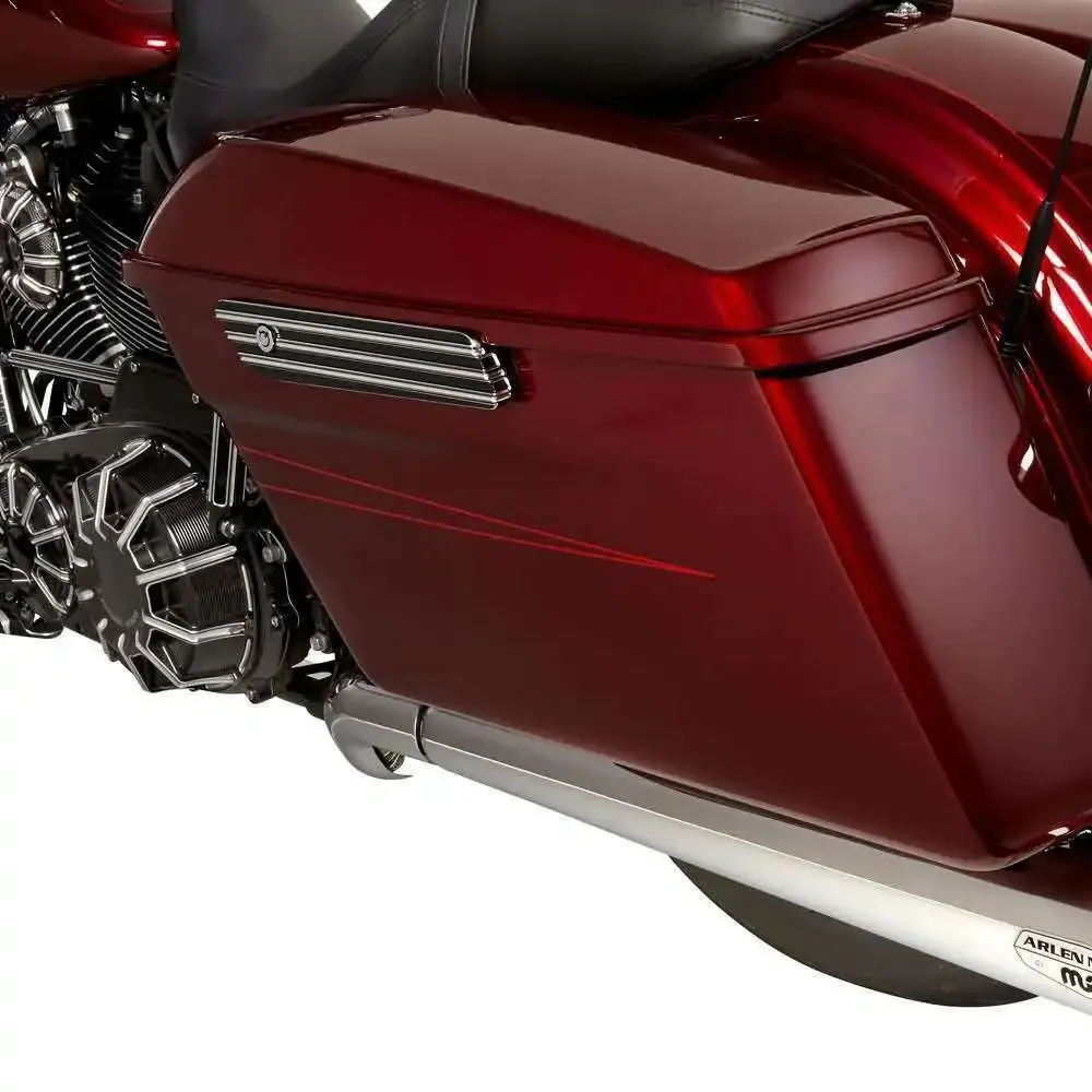 

Black Saddle Bag Hinge Latch Covers For Harley Touring Electra Glide Road Glide Street Glide Road King 00-24