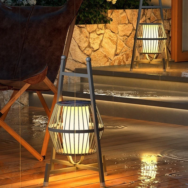 

Solar waterproof floor lamp outdoor camping lawn portable lighting