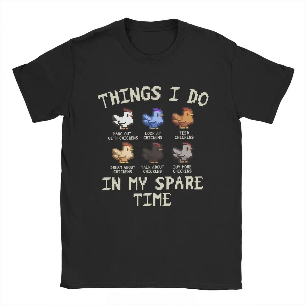 

Men's Chicken Stardew Valley T-shirts Unisex Cotton Clothing Casual Short Sleeve Tshirt O-neck Tops Tees Fashion Funny T Shirt