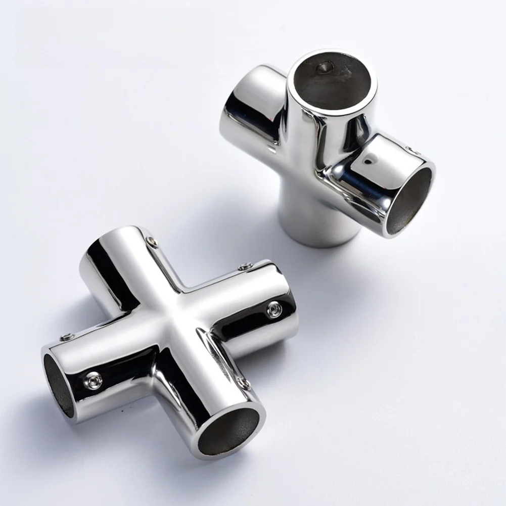 

Поперечный четырехсторонний поручень для лодок из нержавеющей стали 316 для морских условий, совместимый с круглыми трубами диаметром 22, 25, 32 мм