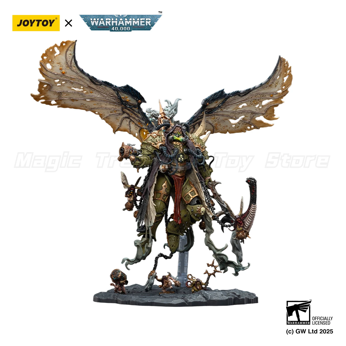 【البيع المسبق】JOYTOY Warhammer 40K Mortarion Daemon Primarch of Nurgle مع الأسلحة القديمة "الفالانترن" ونموذج لعبة "الصمت". #6